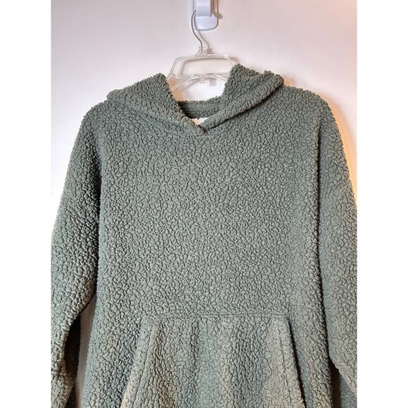 AMERICAN EAGLE Women’s Olive Sherpa Hoodie / Size: Medium - Picture 5 of 8